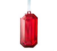Décorations de Noël 2025 pour pierres précieuses carrées en cristal, rouge