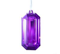 Décorations de Noël 2025 pour pierres précieuses carrées en cristal, violet
