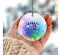 Décorations de Noël 2025 République centrafricaine - Décorations de Noël - Drapeau national - Cadeaux nautiques - Souvenir - Drapeau de la ville - Cadeaux de collection pour vétérans - Cadeau de