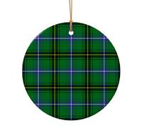 Décorations de Noël à Motif Tartan écossais du Clan Henderson - Décoration Ronde en céramique, décorations à Suspendre pour Les fêtes, Cadeaux de Noël 9 cm