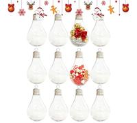 Décorations de Noël à remplir, grande ouverture, décoration de fête avec design transparent offrant un remplissage facile | Parfait pour cheminée, arbres, couronnes, couloirs