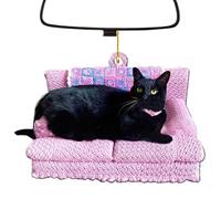 Décorations de Noël à suspendre à la maison : répond à vos besoins de décorations de Noël, chat mignon sur le canapé, décoration avec pendentif pour chats pour la fête | mariage, amis ou voisins