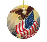 Décorations de Noël à suspendre avec drapeau américain - Décoration festive - Parfait pour les vacances et les cadeaux