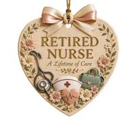 Décorations de Noël à suspendre - Décoration de Noël à la retraite 2025 - Souvenir pour collègue de travail - Décoration de vacances amusante - Mémoire de carrière de retraité (kaki, 7 cm)