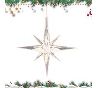 Décorations De Noël À Suspendre en Cris-tal - Décorations De Sapin De Noël À Suspendre | Étoiles, Élans, Clochettes Pendentifs Réutilisables, Décoration Intérieure Et Extérieure pour La Maison (A)