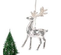 Décorations De Noël À Suspendre en Cris-tal - Décorations De Sapin De Noël À Suspendre | Étoiles, Élans, Clochettes Pendentifs Réutilisables, Décoration Intérieure Et Extérieure pour La Maison (B)