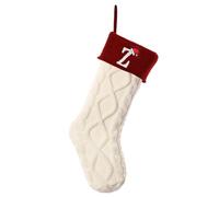 Décorations de Noël à suspendre pour chaussettes de Noël avec lettres de l'alphabet pour cheminée