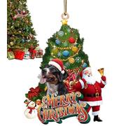 Décorations de Noël à thème Chien pour Sapin Pendentifs décoratifs Animaux | Ornements de Noël à suspendre Maison Salon Entrée Appartement Bureau Lieu de Travail et Fête Épaisseur 0,3 cm K