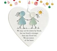 Décorations de Noël Amitié - Cœur en Acrylique 2D - Pendentif D'Amitié pour Arbre | pour Appui de Fenêtre Intérieur Fêtes Jardin Chambre Séjour