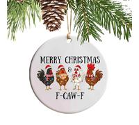 Décorations de Noël Amusantes,Décorations De Coq Laid,Ornements De Noël De Ferme Avec Un Mot Humoristique | Pour La Famille Et Les Amis Les Agriculteurs Pendant Les Vacances De Thanksgiving À La Ferme
