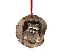 Décorations de Noël Animal Ornement Acrylique 2D Interieur Boules de Noel Arbre de Noël Motif Animal Personnalisable Décoration à Suspendre Animale, Hibou écureuil hérisson (A07-A, One Size)