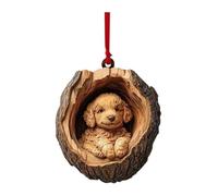 Décorations de Noël Animal Ornement Acrylique 2D Interieur Boules de Noel Arbre de Noël Motif Animal Personnalisable Décoration à Suspendre Animale, Hibou écureuil hérisson (A03-D, 7.5cm)