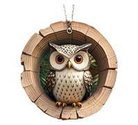 Décorations de Noël Animal Ornement Acrylique 2D Interieur Boules de Noel Arbre de Noël Motif Animal Personnalisable Décoration à Suspendre Animale, Hibou écureuil hérisson (A03-B, 7.5cm)