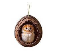Décorations de Noël Animal Ornement Acrylique 2D Interieur Boules de Noel Arbre de Noël Motif Animal Personnalisable Décoration à Suspendre Animale, Hibou écureuil hérisson (A02-A, 7.5cm)