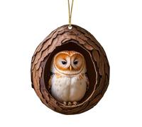 Décorations de Noël Animal Pendentif en Acrylique 2D Décoration à Suspendre Amusant Mignon Boules de Noel Ornements pour Sapin de Noël, La Maison, La Voiture, Le Bureau, La Fête