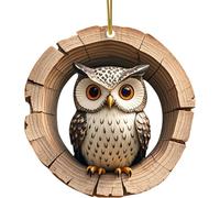 Décorations de Noël Animal Pendentif en Acrylique 2D Décoration à Suspendre Amusant Mignon Boules de Noel Ornements pour Sapin de Noël, La Maison, La Voiture, Le Bureau, La Fête