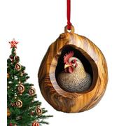 Décorations de Noël Animaux, Ornements de Noël en Acryllique 2D Animaux, Pendable Portable pour Voiture Maison Sacs Cadeaux Téléphones et Collègues