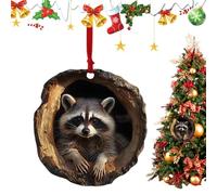 Décorations De Noël Animaux pour Sapin - Ornements en Acrylique 2D pour Arbre De Noël,Pendentifs Décoratifs pour Porte Mur Cheminée | Organisateur Événement Extérieur Couronne Porte