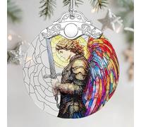 Décorations de Noël - Archange Michael | Décoration ange guerrier | Décorations de Noël chrétiennes | Décoration de sapin de Noël | Décoration de vacances - Cadeaux chrétiens | Cadeau fidèle | Cadeaux