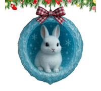 Décorations de Noël avec animaux sur le thème naturel | Décorations pour grottes en cristaux de glace acrylique 2D | Pendentifs de Noël amusants et pour sapin de Noël, maison, ferme, vacances, cames