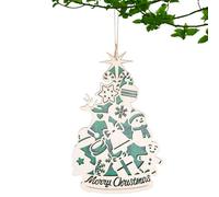 Décorations de Noël | avec breloque en bois avec corde, décorations de Noël, pour chambre à coucher, mur, salle de classe, fenêtre, cour, extérieur, devant la Saint-Valentin