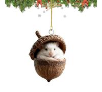 Décorations de Noël avec Glands Décor Suspendu Animaux forestiers en | Décorations pour sapin de Noël Pour cour arrière jardin patio chambre salon maison foyer fêtes 4