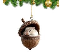 Décorations de Noël avec Glands Décor Suspendu Animaux forestiers en | Décorations pour sapin de Noël Pour cour arrière jardin patio chambre salon maison foyer fêtes 6