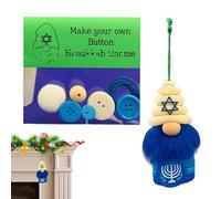 Décorations de Noël avec gnomes, pendentif fait à la main, sans visage | Décorations de Noël à boutons pour enfants, adultes, saison hivernale, fête, fenêtre, mur, célébration