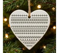 Décorations de Noël avec message caché en forme de cœur amusant - Décoration en céramique 2025 - Naughty Fu*k This Shit - Décorations à suspendre pour sapin de Noël - Cadeaux uniques pour fête de