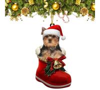 Décorations de Noël avec motif de chien - Nouvelles chaussettes de Noël, pendentifs pour chien, cadeaux suspendus sur le thème de l'arbre de Noël, décorations de Noël, pendentifs mignons pour chien
