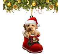 Décorations de Noël avec motif de chien - Nouvelles chaussettes de Noël, pendentifs pour chien, cadeaux suspendus sur le thème de l'arbre de Noël, décorations de Noël, pendentifs mignons pour chien