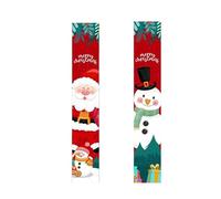 Décorations de Noël Bannière de porte de cour d'extérieur Mignon Rouge Blanc Père Noël Bonhomme de neige Panneau de porche Suspendre Merry Christmas Décorations pour la maison Homme Table de lit