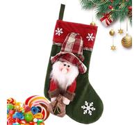 Décorations de Noël, bas de Noël, bas doux de Père Noël, bas de Noël, bas d'élan pour étagères Décoration de Noël pour arbres de Noël
