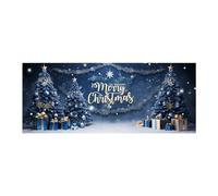 Décorations de Noël bleues pour porte de garage - Bannière murale pour porte de garage - Grand panneau joyeux pour fête de vacances (C, taille unique)