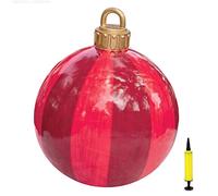 Décorations de Noël Boule gonflable de Noël, 60cm PVC Boule de Noël gonflable géante, Boule de sapin de Noël Boules de Noël Décoration de sapin de Noël avec pompe Décoration de Noël