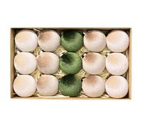 Décorations de Noël - Boules de Noël de 15pcs pour Style Festif, élégant Brillance en Velours avec Construction étanche, décoration d'arbres pour Affichage de Vacances, Finition Douce, Utilisation de