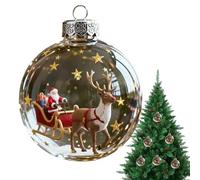 Décorations de Noël | Boules transparentes - Ensemble de décorations saisonnières incassables à suspendre pour maisons, écoles, restaurants et centres commerciaux | Idéal pour mariages, anniversaires