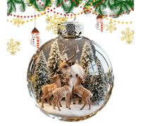 Décorations de Noël | Boules transparentes - Ensemble de décorations saisonnières incassables à suspendre pour maisons, écoles, restaurants et centres commerciaux | Idéal pour mariages, anniversaires