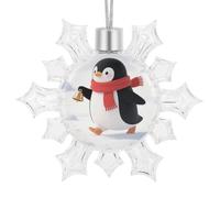 Décorations de Noël brillantes en forme de pingouin en forme de pingouin - Réutilisables - 10,4 x 8,9 cm