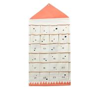 Décorations de Noël, calendrier de l'Avent en tissu avec 24 poches Calendrier de l'Avent vide pour vous remplir réutilisable Calendrier de rangement de rangement suspendu de Noël réutilisable pour or