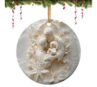 Décorations de Noël catholiques, ornements chrétiens pour sapin de Noël - Décorations de Noël catholiques avec effet | Décoration de Noël en acrylique religieuse de 4 pouces, pendentif baptême,