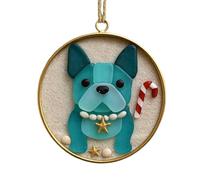 Décorations de Noël Chien en Acrylique 2D, Pendable Suspension Bulldog Teckel pour Arbre De Noël, Pendentifs Mignons pour Porte Fenêtre Mur Maison Rétroviseur Auto Amoureux des Chiens