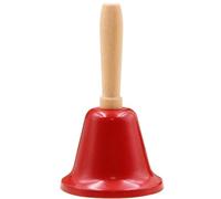 Décorations de Noël, Cloches de Noël Fortes avec poignée en Bois, Cloches dîner en Fer 2, 5 Pouces pour Mariages, Salle Classe Scolaire, Alarme Service, jingles, Sonnerie Rouge