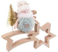 Décorations de Noël Coloré Naturel Bois Tissu 18 x 6 x 16 cm