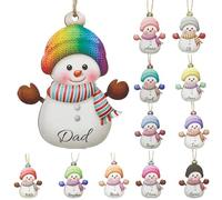 Décorations de NoëL Colorée en Forme de Bonhomme de Neige Personnalisées 2025, Décorations de NoëL Personnalisées avec Nom, Cadeau de Noël à Offrir à Votre Famille et à Vos Amis