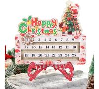 Décorations de Noël Compte à Rebours Support D'Affichage Père Noël En Bois