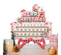 Décorations de Noël Compte à Rebours Support D'Affichage Père Noël En Bois