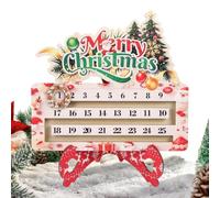 Décorations de Noël Compte à Rebours Support D'Affichage Père Noël En Bois