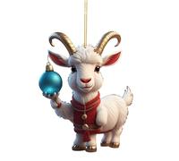 Décorations de Noël de chèvre - Arbre d'ornements de chèvre, figures acryliques d'animaux | Décorations pour animaux de fête, cintres pour arbres de chèvre, ornements de Noël en acrylique, décorations