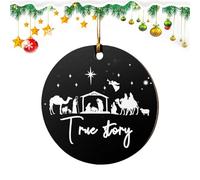 Décorations de Noël de la Nativité,Ornements de la Nativité | Ornements de Noël chrétiens Scène de la Nativité en acrylique | Décorations de Noël chrétiennes, ornement de la Nativité pour fenêtre, ram